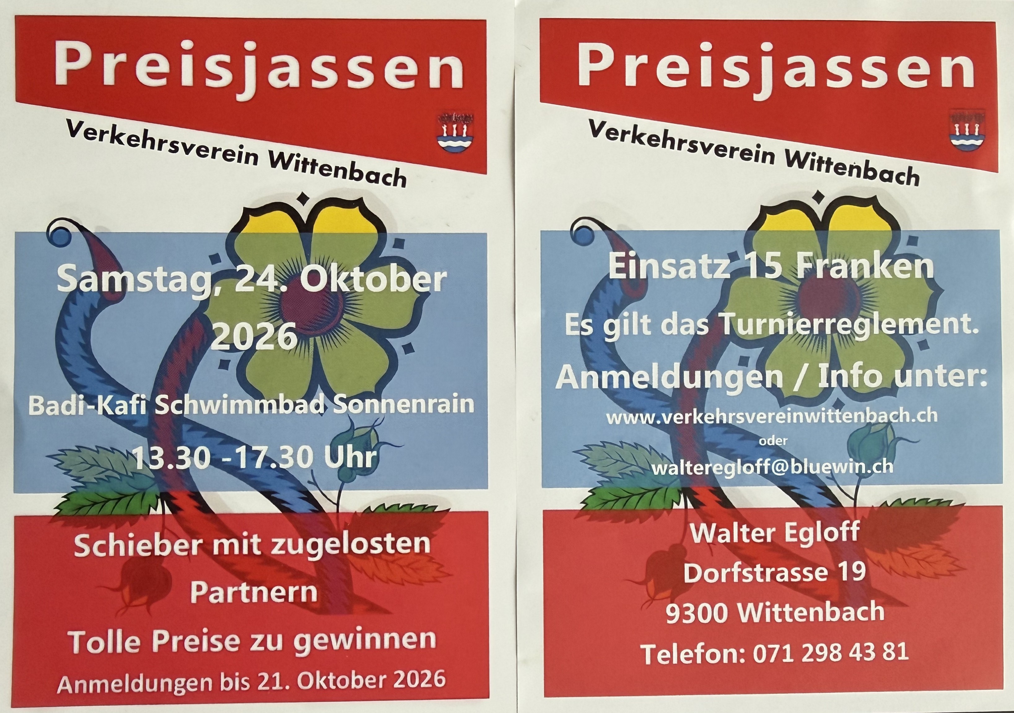 Trumpf oder Bock? Preisjassen im Badi-Kafi Wittenbach