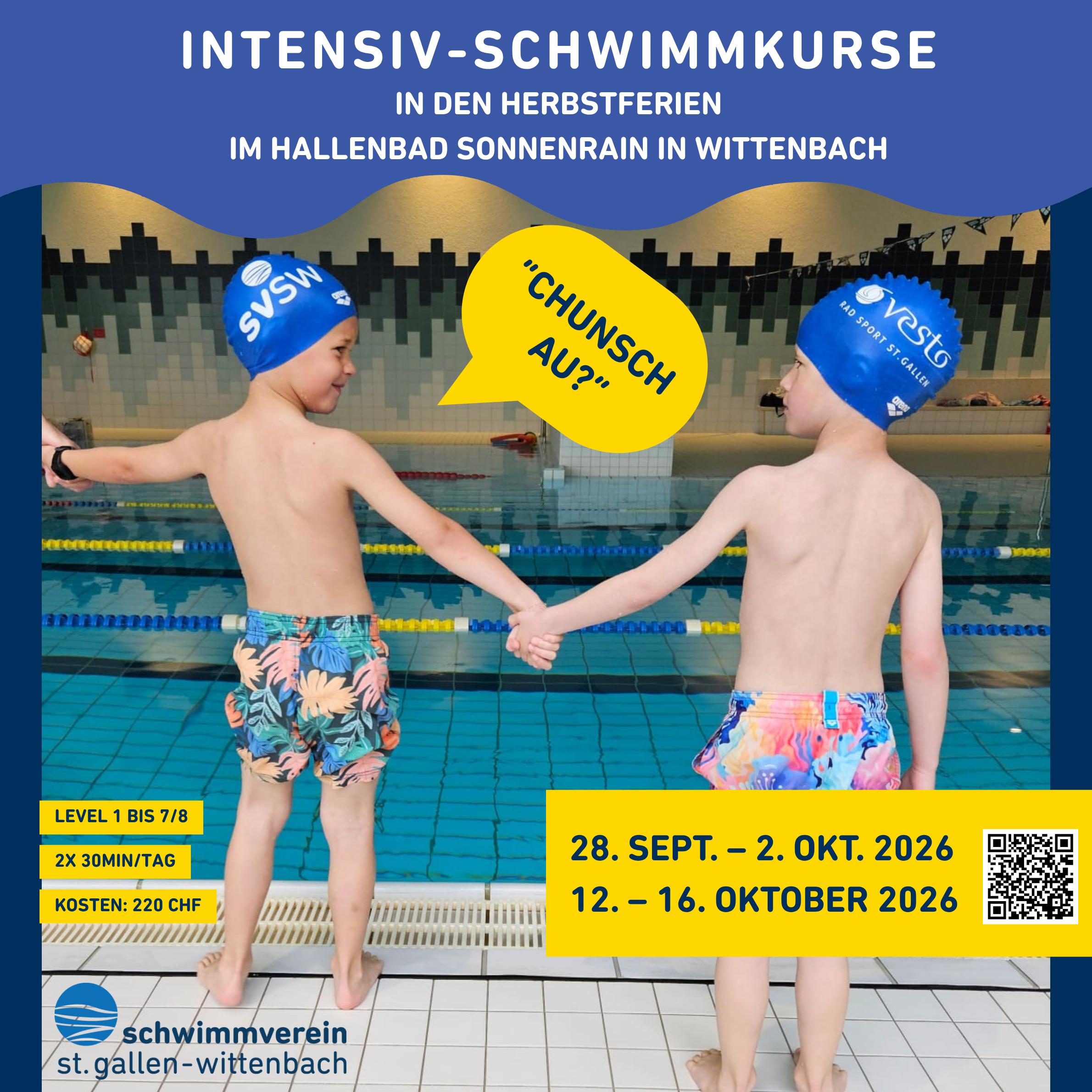 Schwimm-Intensivkurse in den Herbstferien: Jetzt anmelden!