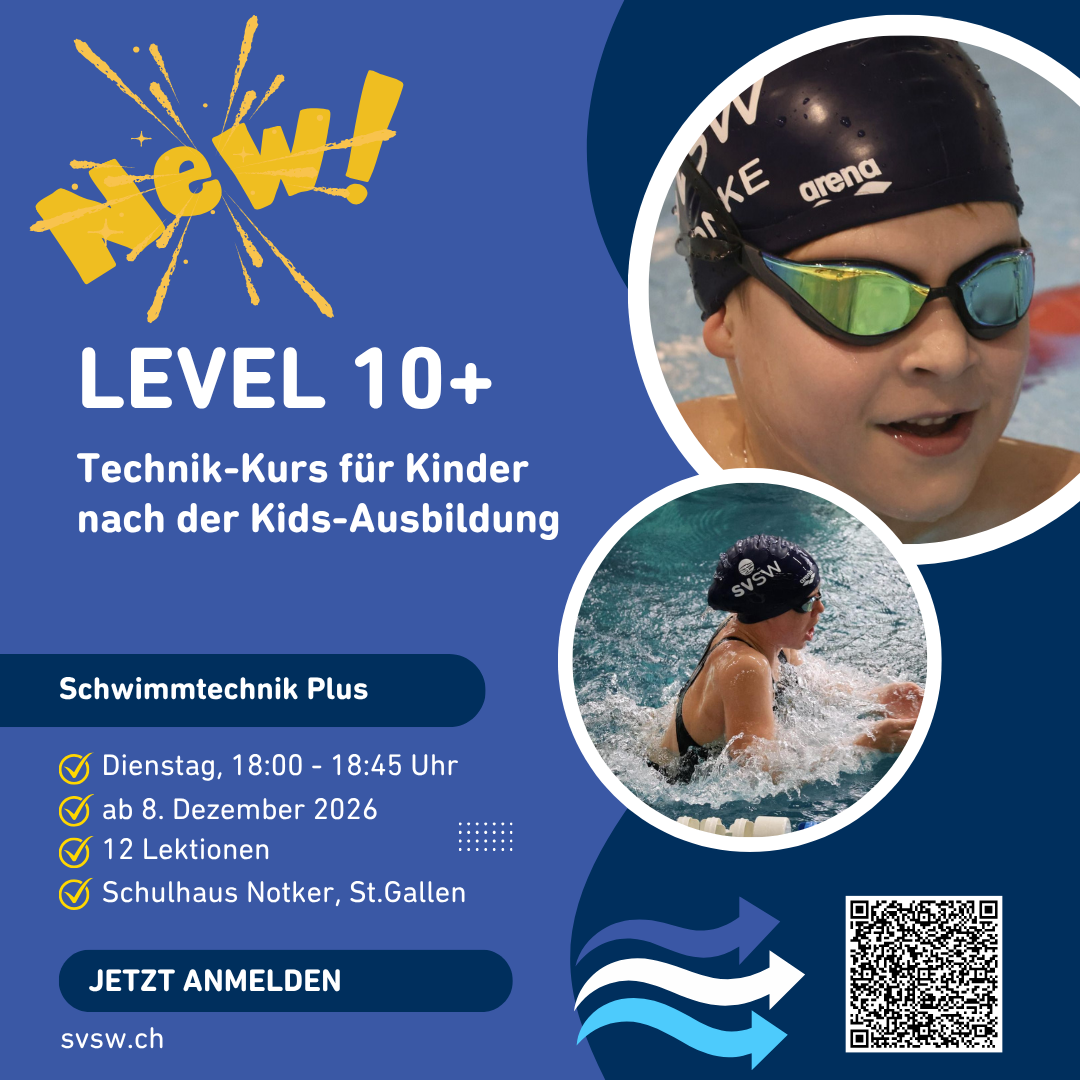 Nach Level 10 geht’s weiter: Neuer Schwimmtechnik-Kurs für Kinder beim SVSW
