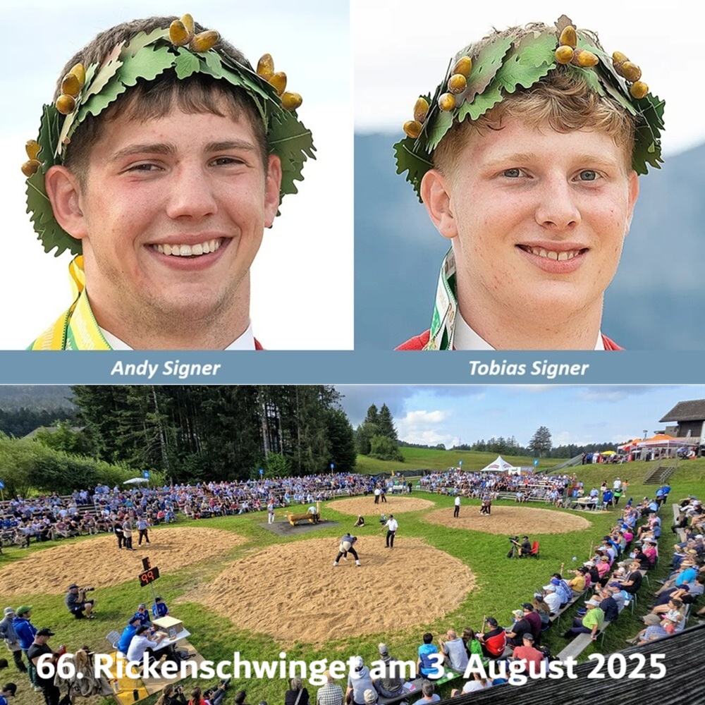 Samuel Giger und Andy Signer am 66. Rickenschwinget