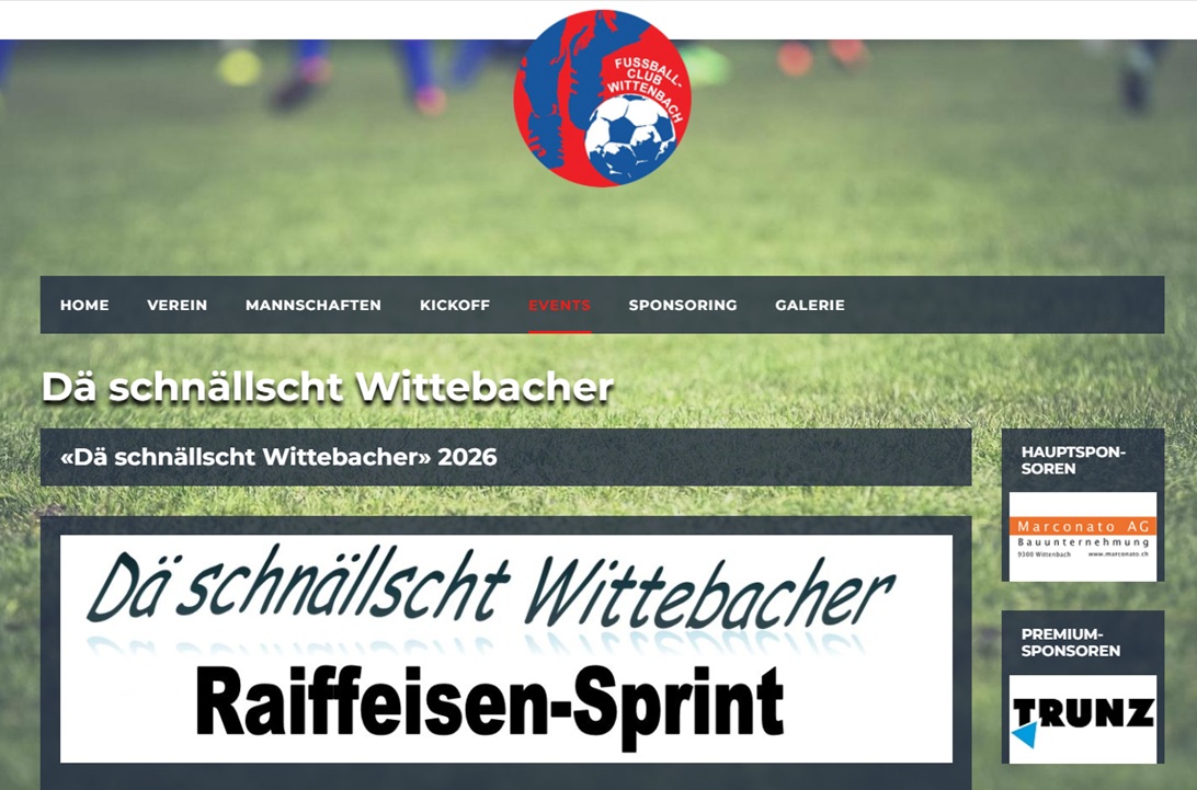 Dä schnällscht Wittebacher: Grosser Sprinttag in Wittenbach
